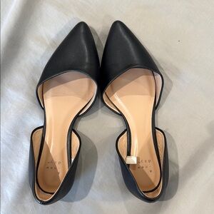 Black Pointed-Toe Women's D'Orsay Flats - Target Brand
